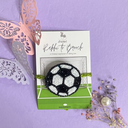 CHAMPION'S BAND (FOOTBALL RAKHI + BROOCH) - Image 2