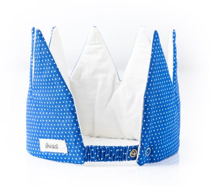 CROWN- BLUE & WHITE POLKA - Image 3