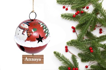 METAL ROUND BELL BAUBLE ORNAMENT - Image 3