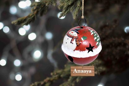 METAL ROUND BELL BAUBLE ORNAMENT