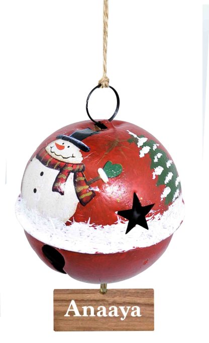 METAL ROUND BELL BAUBLE ORNAMENT - Image 2