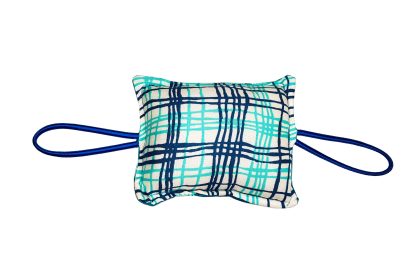 THE CUSHY DOOR CLOSER -  BLUE FLORAL WITH CHECKS - Image 3