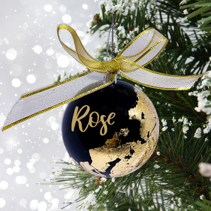 MAGIC OF GOLD BAUBLE - BLACK & GOLD FOILING
