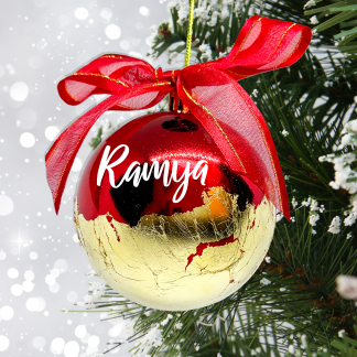 MAGIC OF GOLD BAUBLE - RED & GOLD FOILING