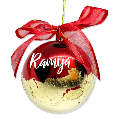 MAGIC OF GOLD BAUBLE - RED & GOLD FOILING - Image 2