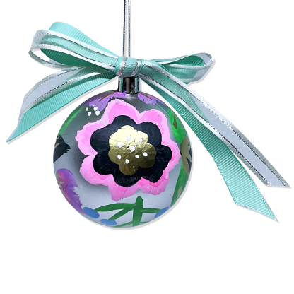 PASTEL HUES FLORAL BAUBLE - SILVER WITH MULTICOLORS - Image 3