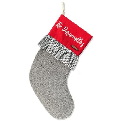 STOCKING - DARK GREY WITH FRILLS - Image 2