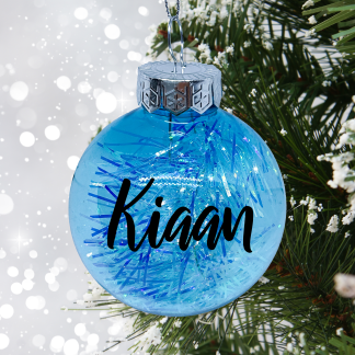 TINSEL BAUBLE - BLUE