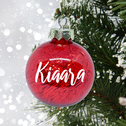 TINSEL BAUBLE - RED