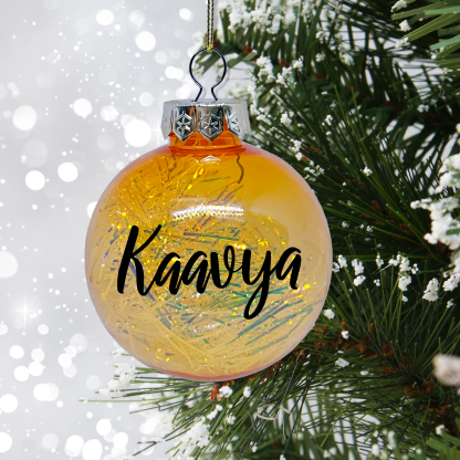 TINSEL BAUBLE - YELLOW