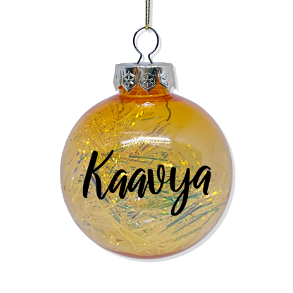 TINSEL BAUBLE - YELLOW - Image 2