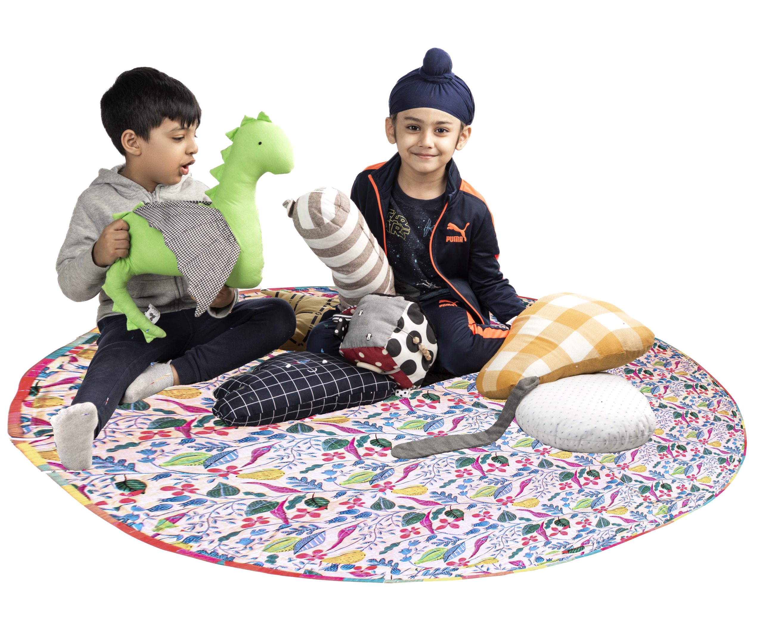 STORAGE CUM PLAY MAT - LEGO MAT -STRIPY SPRING BLOSSOM