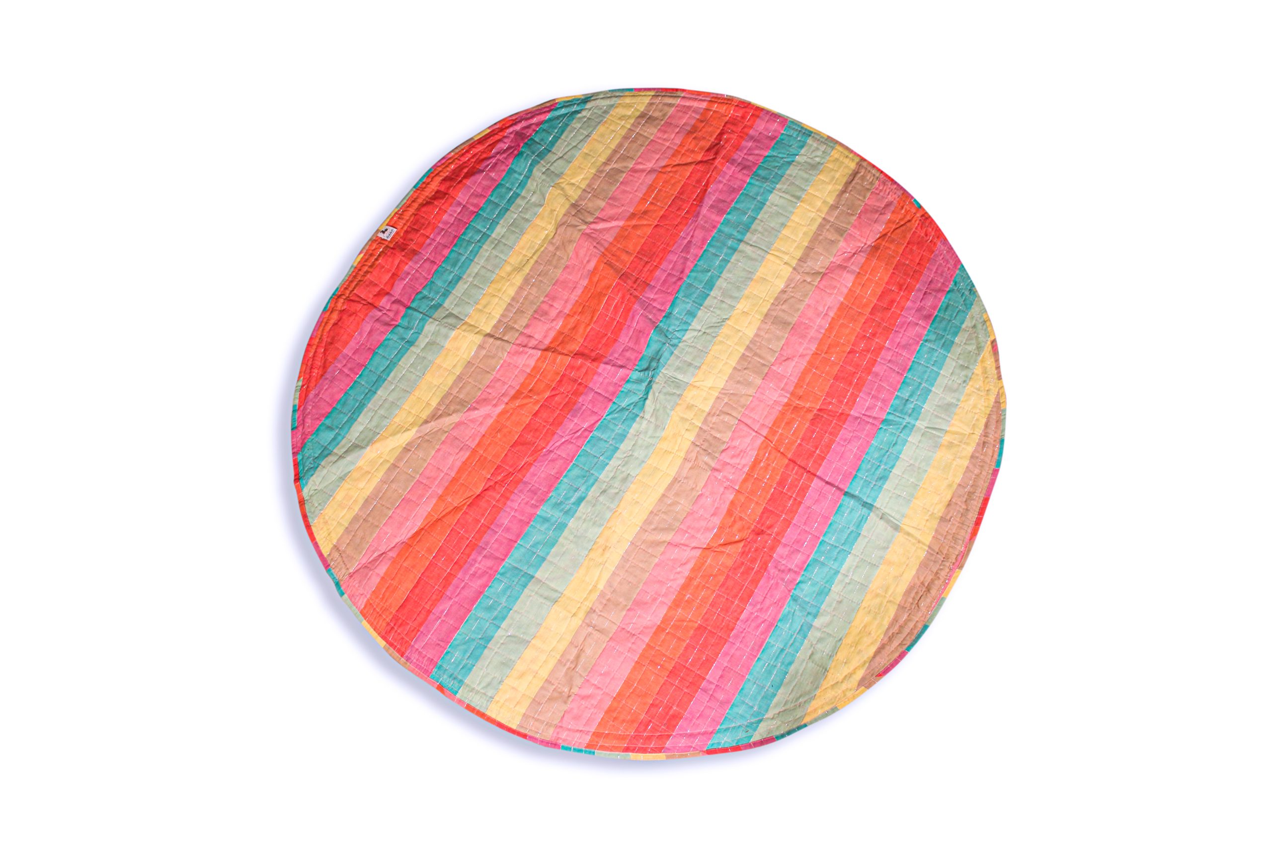 STORAGE CUM PLAY MAT - LEGO MAT -STRIPY SPRING BLOSSOM - Image 2