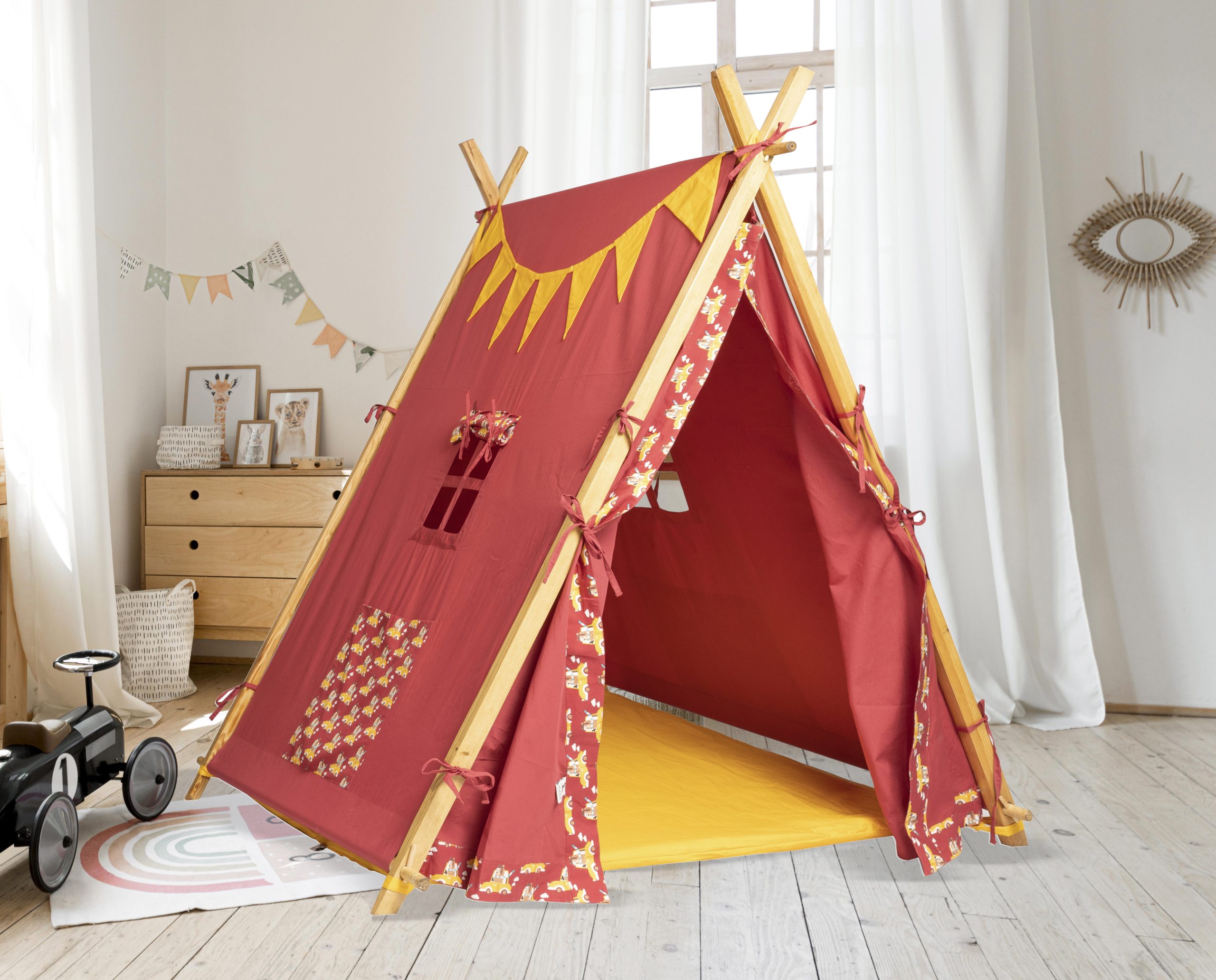 PLAY TENT -  BEAR DRIVE (RED)
